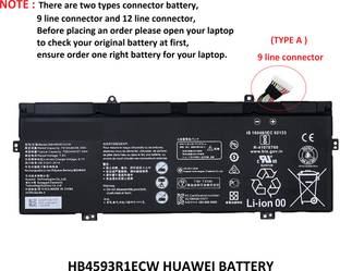 SOLUTIONS-365 COMPATIBLE HB4593R1ECW (9 LINE CONNECTOR) BATTERY FOR Huawei MateBook X Pro 2020 4 Cell Laptop Battery