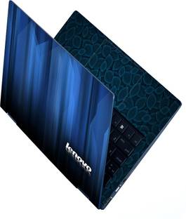 Techfit Full Body Laptop Skin Sticker For 14 to 15.6 inch Laptop - Lenovo White Blue Self Adhesive Stretched Vinyl Laptop Skin Compatible for 15.6 inch