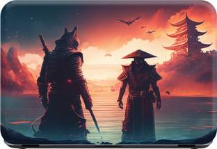 SCOTLON _Single Panel_Ninja vs samurai_ Vinyl Laptop Skin Compatible for 15.5 inch