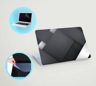 SDM 3in1 laptop skin with track-pad & SCREEN GAURD (white streep) 15.6 inch Vinyl Laptop Skin Compatib...
