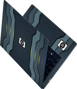 Anweshas Full Body Laptop Skin Sticker - Grey Black Vertical Design_Uv Self Adhesive Stretched Vinyl Laptop Skin Compatible for 15.6 inch