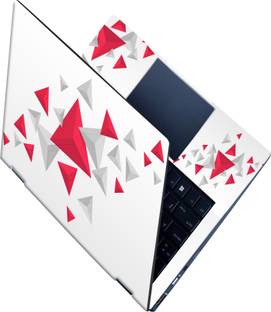 SCOTLON _All Panel_Red and grey pyramid_ Vinyl Laptop Skin Compatible for 15.5 inch