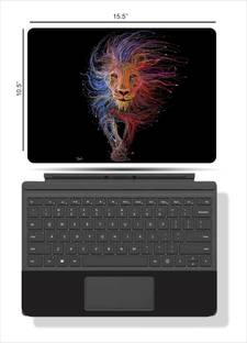 printern Lion Image Latex vinyl print Laptop Skin Compatible for 15.5 inch