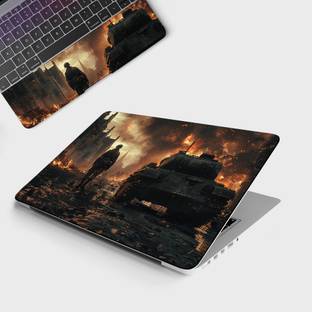 Yuckquee DESTROYED CITY Top+Wrist Pad Vinyl Laptop Skin 15.6 Vinyl Laptop Decal 15.6
