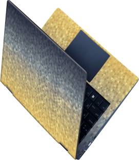 SCOTLON _All Panel_Grey and yellow small triangles_ Vinyl Laptop Decal 15.5