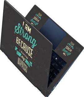 Flipkart SmartBuy _All Panel_ Iam strong_Premium laptop Skin_ Vinyl Laptop Decal 15.6