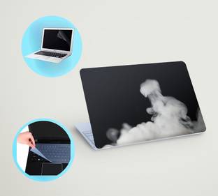 SDM 3in1 laptop skin with track-pad & SCREEN GAURD (smoke) 15.6 inch Vinyl Laptop Skin Compatible for ...