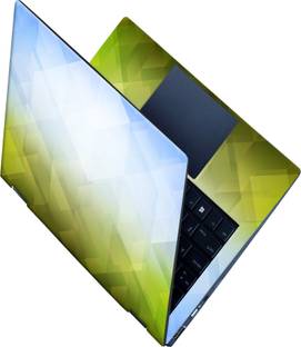 SCOTLON _All Panel_Blue and green diamond shapes_ Vinyl Laptop Skin Compatible for 15.5 inch