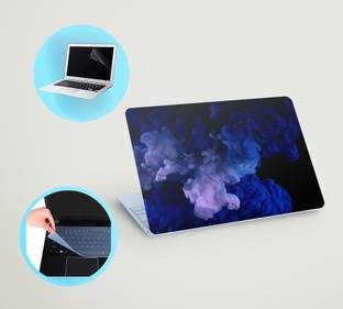 SDM 3in1 laptop skin with track-pad & SCREEN GAURD (blue smoke) 15.6 inch Vinyl Laptop Skin Compatible...