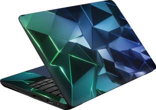 SCOTLON _All Panel_Blue green geometric shape_ Vinyl Laptop Decal 15.5