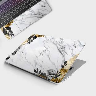 Yuckquee GOLD BLACK PLATED LEAVES Full Body Vinyl Laptop Skin 14 Vinyl Laptop Skin Compatible for 14 i...