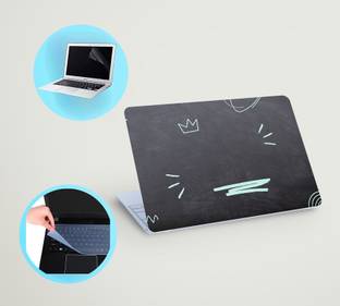 SDM 3in1 laptop skin with track-pad & SCREEN GAURD (design) 15.6 inch Vinyl Laptop Skin Compatible for...