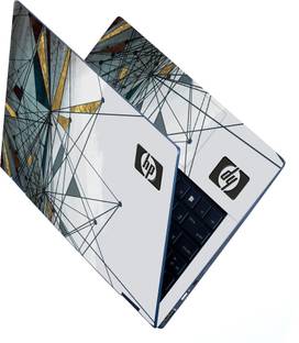 Anweshas Full Body Laptop Skin Sticker - HP Logo Geometric Design Self Adhesive Stretched Vinyl Laptop Skin Compatible for 15.6 inch