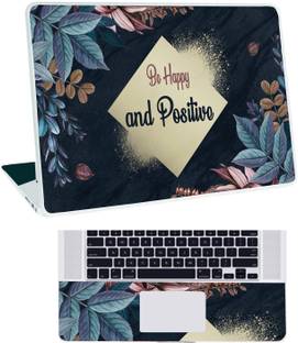 Inkykart Floral-D14 Top+Wrist Pad Vinyl Laptop Skin/Sticker/Cover vinyl Laptop Skin Compatible for 14 inch