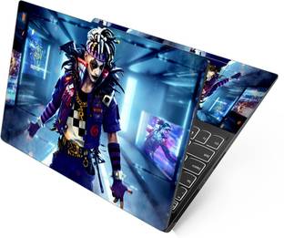 Anweshas HD Printed Full Panel Laptop Skin Sticker Vinyl Fits Size Upto 15 inches No Residue, Bubble Free, Waterproof - Free Fire Jocker Design Self Adhesive Vinyl Laptop Decal 15.6