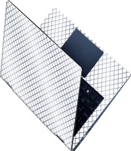 SCOTLON _All Panel_Grey crossed lines_ Vinyl Laptop Decal 15.5