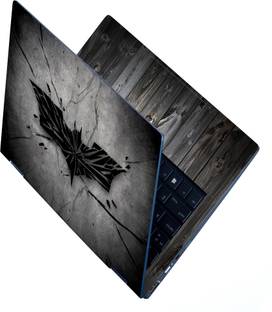 Techfit Full Body Laptop Skin Sticker For 14 to 15.6 inch Laptop - Black Batman Abstract Self Adhesive Stretched Vinyl Laptop Decal 15.6