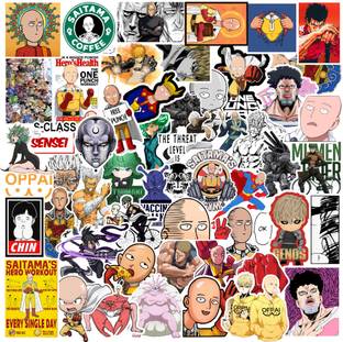 CodersParadise 5.5 cm One Punch Man Anime Vinyl Stickers for Laptop, Diary, Mobile Phone - Waterproof Self Adhesive Sticker