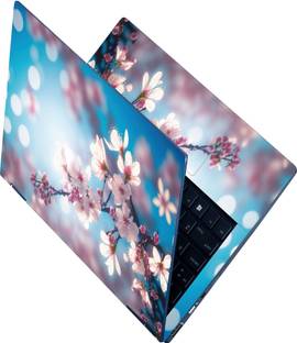 Anweshas Full Body Laptop Skin Sticker - Floral Flower Spring Abstract Self Adhesive Vinyl Laptop Decal 15.6