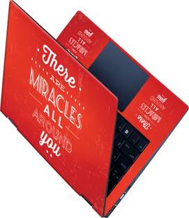 Flipkart SmartBuy _All Panel_ Miracles around you_Premium laptop Skin_ Vinyl Laptop Skin Compatible fo...