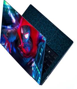 INDIA SHOPERS Full Body Laptop Skin Sticker For 14 to 15.6 inch Laptop - Spider Red Hoodie Self Adhesive Stretched Vinyl Laptop Skin Compatible for 15.6 inch