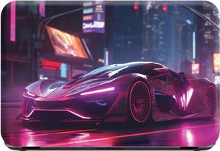 SCOTLON _Single Panel_Futuristic pink color car_ Vinyl Laptop Skin Compatible for 15.5 inch