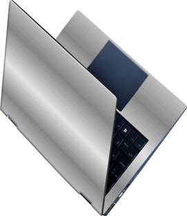 SCOTLON _All Panel_Grey white horizontal line pattern_ Vinyl Laptop Decal 15.5