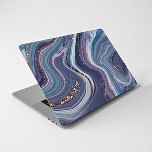 PrintCrown Purple & Gold Marble Vinyl Laptop Decal 15.6