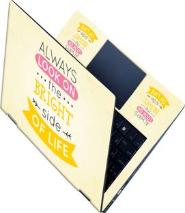 Flipkart SmartBuy _All Panel_FSB_ Look on bright side_Premium Vinyl laptop Skin_ Vinyl Laptop Skin Com...