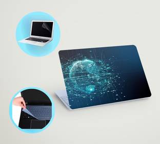 SDM 3in1 laptop skin with track-pad & SCREEN GAURD ((artificial earth) 15.6 inch Vinyl Laptop Skin Com...