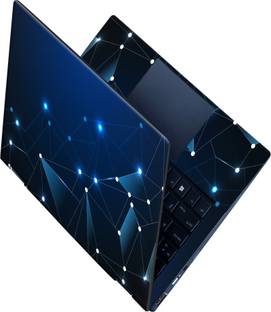 SCOTLON _All Panel_Blue triangles_ Vinyl Laptop Skin Compatible for 15.5 inch