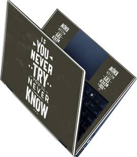 Flipkart SmartBuy _All Panel_ Try and know_Premium Vinyl laptop Skin_ Vinyl Laptop Skin Compatible for...