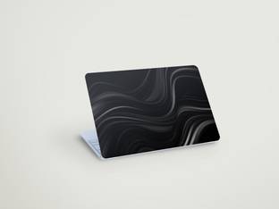 SDM VInyl Laptop Skin (black waves) Decal 15.6 inch Vinyl Laptop Skin Compatible for 15.6 inch