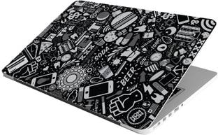 Skinny Laptop Skin Quality Sticker for Laptops Upto 15.6"_Design_S26 Vinyl Reusable Laptop Skin Compat...