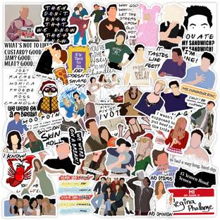 CodersParadise 5.5 cm Friends Stickers for Laptop, Diary, Guitar, Mobile Phone - Waterproof(Vinyl) Self Adhesive Sticker