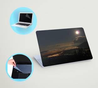 SDM 3in1 laptop skin with track-pad & SCREEN GAURD (night view4) 15.6 inch Vinyl Laptop Skin Compatibl...