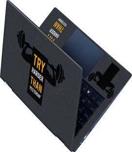SCOTLON _All Panel_Try harder than yesterday_ Vinyl Laptop Skin Compatible for 15.5 inch