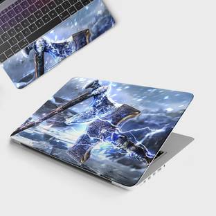 Yuckquee LIGHTENING HAMMER OF THOR Top+Wrist Pad Vinyl Laptop Skin 14 Vinyl Laptop Decal 14