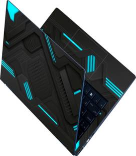 Flipkart SmartBuy Full Body Laptop Skin Sticker - Gradient Black Abstract Technology Background Self Adhesive Vinyl Laptop Skin Compatible for 15.6 inch