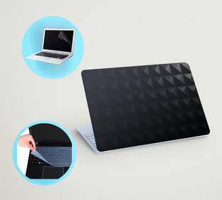 SDM 3in1 laptop skin with track-pad & SCREEN GAURD (black craft) 15.6 inch Vinyl Laptop Skin Compatibl...