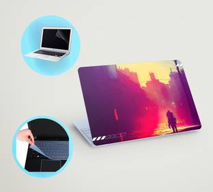 SDM 3in1 laptop skin with track-pad & SCREEN GAURD (horor) 15.6 inch Vinyl Laptop Skin Compatible for ...
