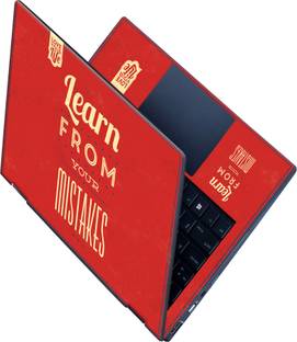 SCOTLON _All Panel_Learn from mistakes_ Vinyl Laptop Skin Compatible for 15.5 inch