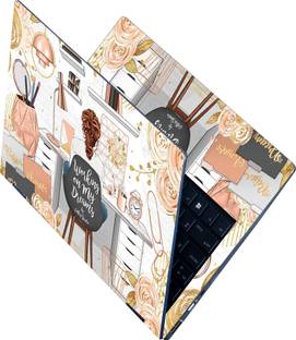 Anweshas Full Body Laptop Skin Fits Size Upto 15.6 Inches - Working on My Dreams Self Adhesive Vinyl Laptop Skin Compatible for 15.6 inch