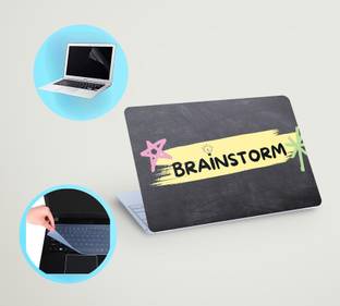 SDM 3in1 laptop skin with track-pad & SCREEN GAURD (brainstorm) 15.6 inch Vinyl Laptop Skin Compatible...