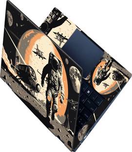 SCOTLON All Panel_Astronaut landing the moon_Premium Laptop Skin Vinyl Laptop Skin Compatible for 15.6 inch