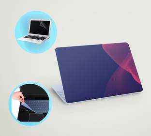 SDM 3in1 laptop skin with track-pad & SCREEN GAURD (waves) 15.6 inch Vinyl Laptop Skin Compatible for ...
