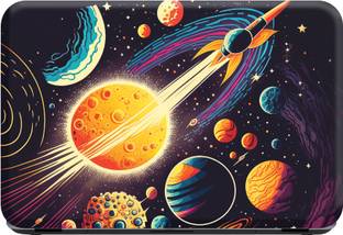 SCOTLON _Single Panel_Sun and planets_ Vinyl Laptop Skin Compatible for 15.5 inch