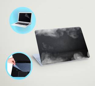 SDM 3in1 laptop skin with track-pad & SCREEN GAURD (white smoke) 15.6 inch Vinyl Laptop Skin Compatibl...
