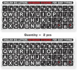 ONCRO Language Typing font English keyboard sticker for laptop alphabets stickers keyboard sticker Laptop Decal 15