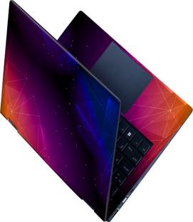 SCOTLON _All Panel_Blue and pink line triangles_ Vinyl Laptop Skin Compatible for 15.5 inch